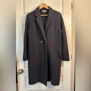 Madewell Navy wool blend knit coat